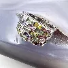 bague en argent cocktail pierre multicolore t53,5 argent 925 millième (22 ct) 7,81g
