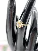 bague fleur solitaire ornée d'un oxyde or 375 millième (9 ct) 1,95g