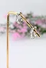 boucles d'oreilles créoles en or blanc serties des oxydes taille princesse or 750 millième (18 ct) 3,53g