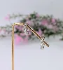 boucles d'oreilles créoles en or blanc serties des oxydes taille princesse or 750 millième (18 ct) 3,53g