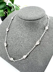 collier en argent maille forçat avec noeuds l44cm argent 925 millième (22 ct) 7,93g