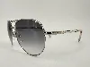 lunettes de soleil louis vuitton aviateur damier azur z0203u en métal argenté verres gris dégradés