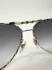 lunettes de soleil louis vuitton aviateur damier azur z0203u en métal argenté verres gris dégradés