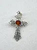 pendentif argent croix ambre argent 925 millième (22 ct) 6,58g