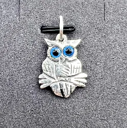 pendentif en argent chouette argent 925 millième (22 ct) 2,65 g