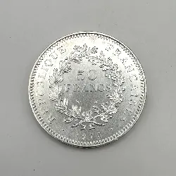pièce 50 francs hercule 1975 argent 900 millième 30g