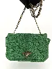 sac à main vimoda cuir imitation serpent vert avec bandoulière chaîne