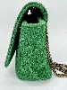 sac à main vimoda cuir imitation serpent vert avec bandoulière chaîne