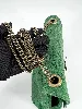 sac à main vimoda cuir imitation serpent vert avec bandoulière chaîne