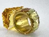 bague cocktail swarovski lucent taille octogonale en cristal jaune