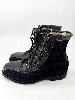 chaussures / bottes oslo en toile et en cuir noir