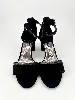 chaussures / sandales en talons en cuir noir