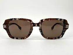 lunettes de soleil burberry marron rectangulaires check