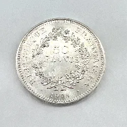 pièce 50 francs hercule 1978 argent 900 millième 29,93g