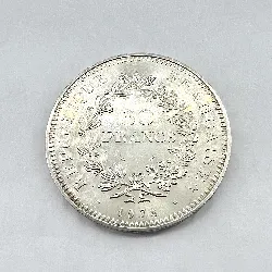 pièce 50 francs hercule 1978 argent 900 millième 29,99g
