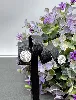 13920 boucles d'oreilles puces oxyde rond entouré de petits oxydes argent 925 millième (22 ct) 1,9g