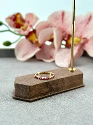 34248 bague anneau orné doxydes roses et blancs
