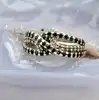 bague argent pierres noires et blanches t52 argent 925 millième (22 ct) 3,46g