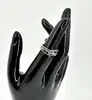 bague argent pierres noires et blanches t52 argent 925 millième (22 ct) 3,46g
