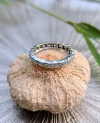 bague us platine sertie de 21 diamants platine 850 millième (20 ct) 3,95g