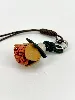 bijoux de sac fleur orange et jaune