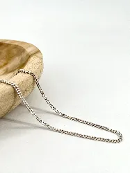 chaîne en argent maille gourmette l56cm argent 925 millième (22 ct) 17,30g