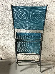chaise pliante d'extérieur batyline serge ferrari bleu turquoise