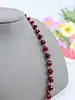 collier maille forçat en or orné des boules de grenats facettées alternés des billes en or or 750 millième (18 ct) 26,74g