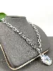 collier swarovski avec pendentif en cristal incolore et strass irisés