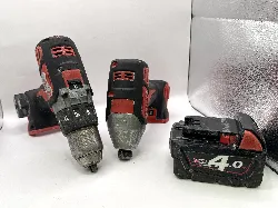 lot perceuse-visseuse m18 bdd + visseuse à choc m18 bid - avec 1 batterie li-ion 4.0 ah - 18 v