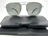 lunettes de soleil aviateur saint laurent sl309 gris foncé monture en métal argenté