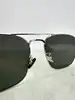 lunettes de soleil aviateur saint laurent sl309 gris foncé monture en métal argenté