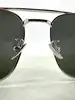 lunettes de soleil aviateur saint laurent sl309 gris foncé monture en métal argenté