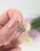 pendentif trèfle sertie des oxydes or 375 millième (9 ct) 0,58g