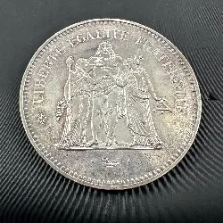 pièce 50 francs hercule 1976 argent 900 millième 30g