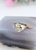 bague chevalière en or blanc avec une pavage de diamants forme ovale or 750 millième (18 ct) 5,57g
