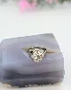 bague chevalière en or blanc avec une pavage de diamants forme ovale or 750 millième (18 ct) 5,57g