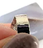 bague chevalière en or blanc avec une pavage de diamants forme ovale or 750 millième (18 ct) 5,57g