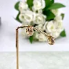 boucles d'oreilles creoles ornées d'oxydes en acier doré d1 cm