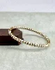 brac bracelet jonc en acier doré et émail blanc
