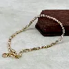 bracelet bracelet rivière serti d'oxydes en acier doré l16-21 cm