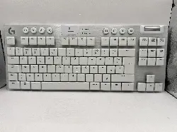 clavier gaming mécanique sans fil ultra-plat azerty logitech g915 x lightspeed tkl tactile blanc