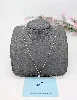 collier maille fine gourmette orné d'un pendentif en topaze forme goutte or 375 millième (9 ct) 1,74g