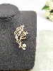 fbrc030 broche épi de roseau pavé d'oxydes et perle synthétique