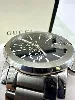 montre gucci g-chrono 101.2, mouvement quartz, boîtier et bracelet en acier