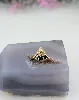 pendentif or seti d'un saphir et 2 petits diamants or 750 millième (18 ct) 2,89g