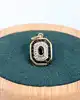 pendentif style art-déco en 2 ors serti de saphir et diamant or 750 millième (18 ct) 1,67g