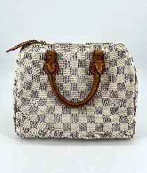 sac louis vuitton speedy 25 en toile damier azur