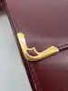 sac rabats à bandoulière vintage cartier en cuir bordeaux