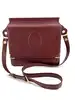 sac rabats à bandoulière vintage cartier en cuir bordeaux